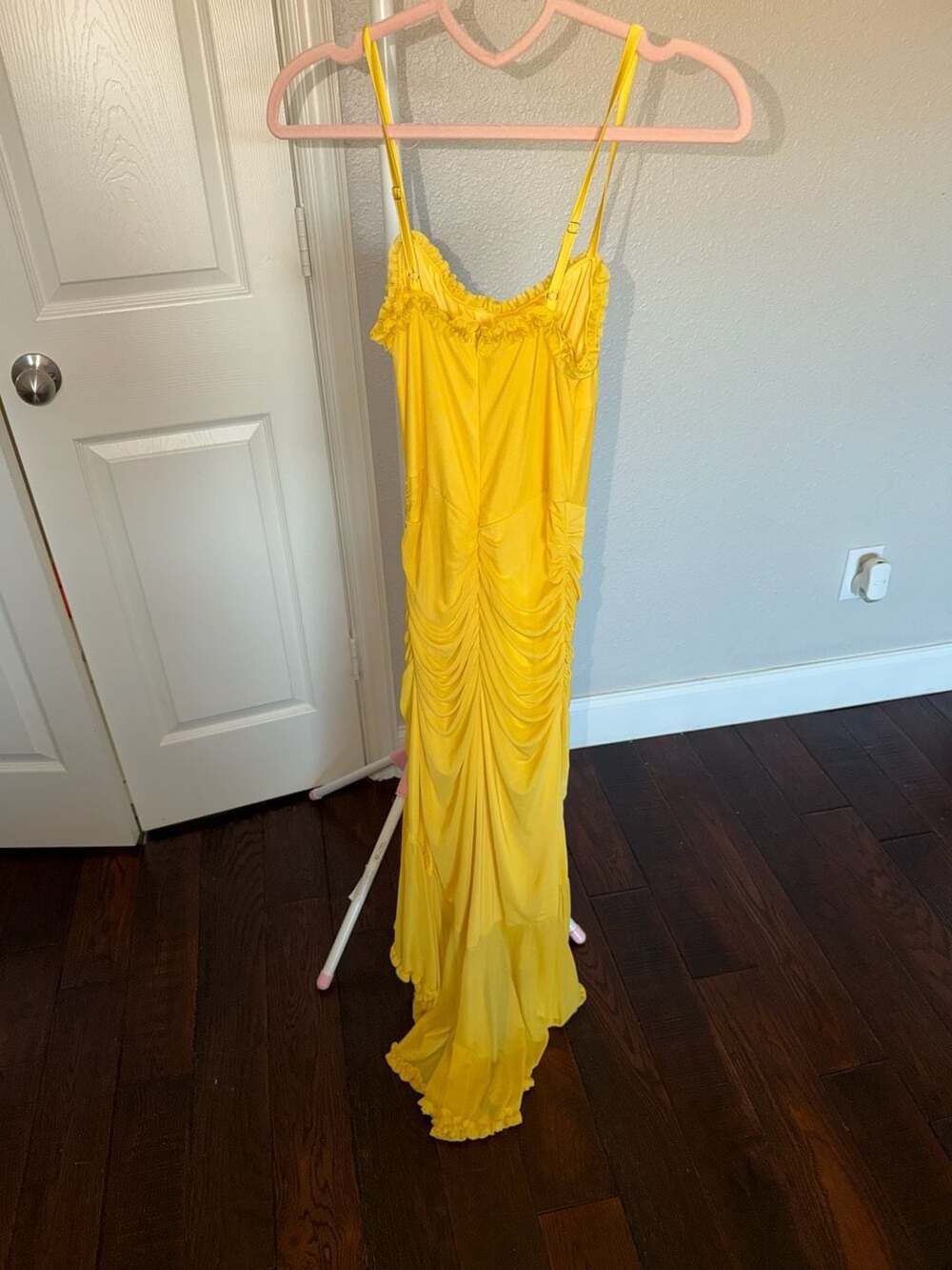Women's V-Neck Dress Spaghetti Strap Bodycon Maxi. - Picture 2 of 3